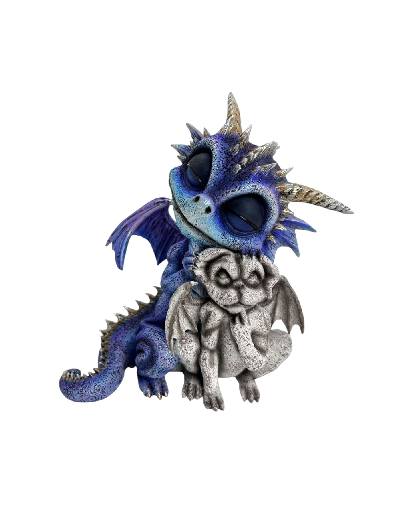 Cute Dragon Cuddling with Gargoyle
