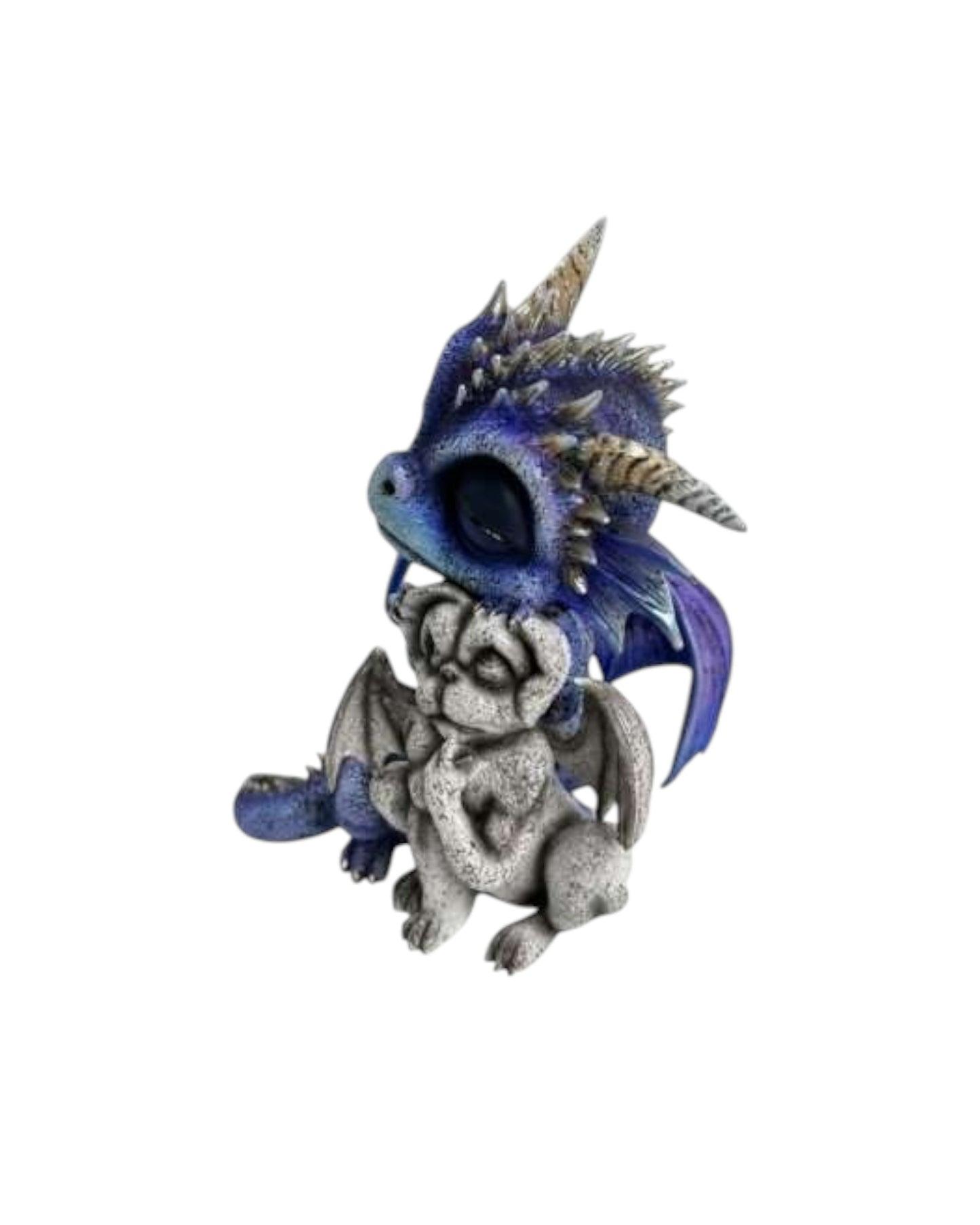 Cute Dragon Cuddling with Gargoyle