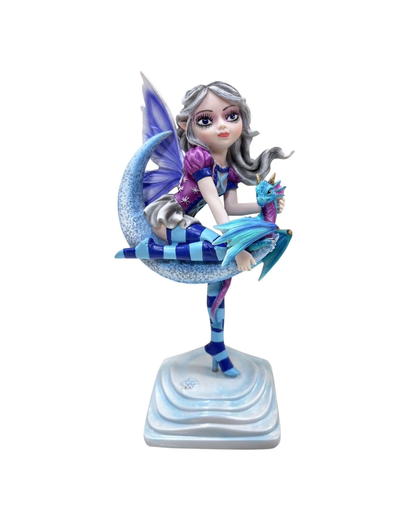 Fairy with Dragon Sitting on Moon
