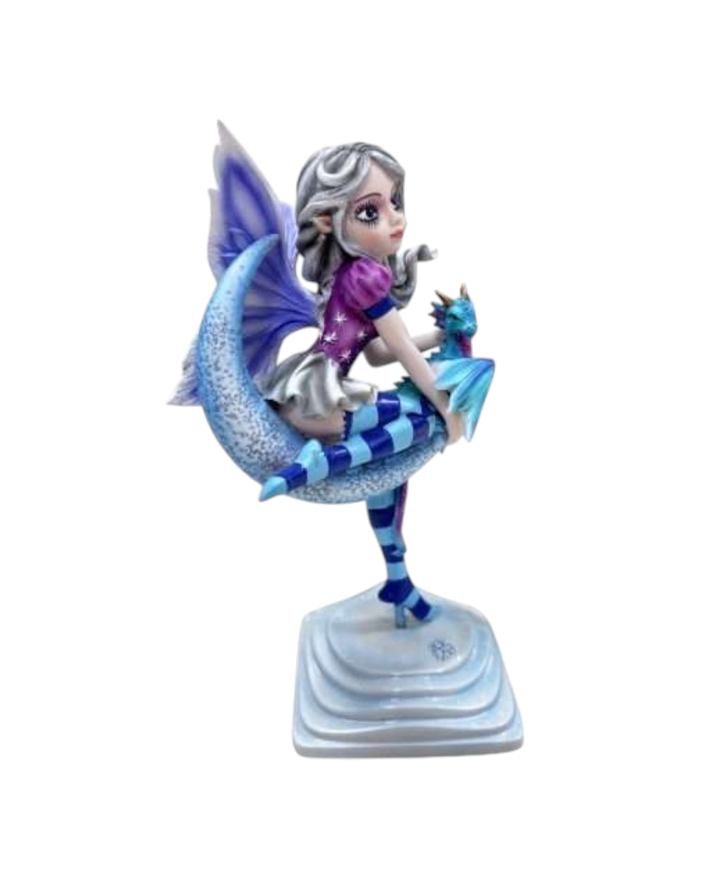 Fairy with Dragon Sitting on Moon