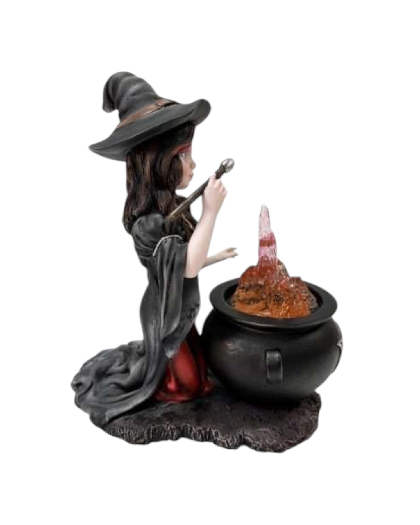 Witch with Brewing Cauldron