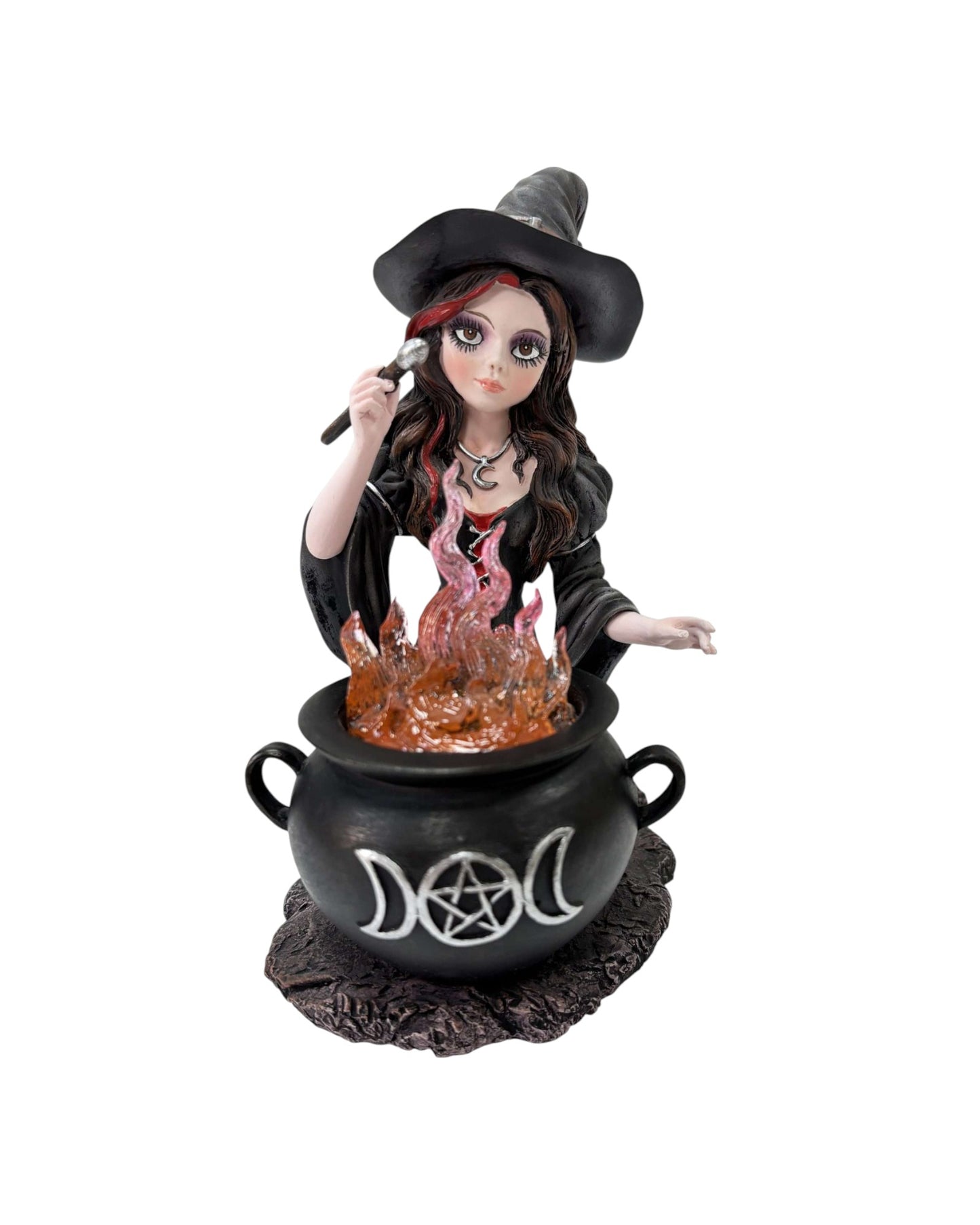 Witch with Brewing Cauldron