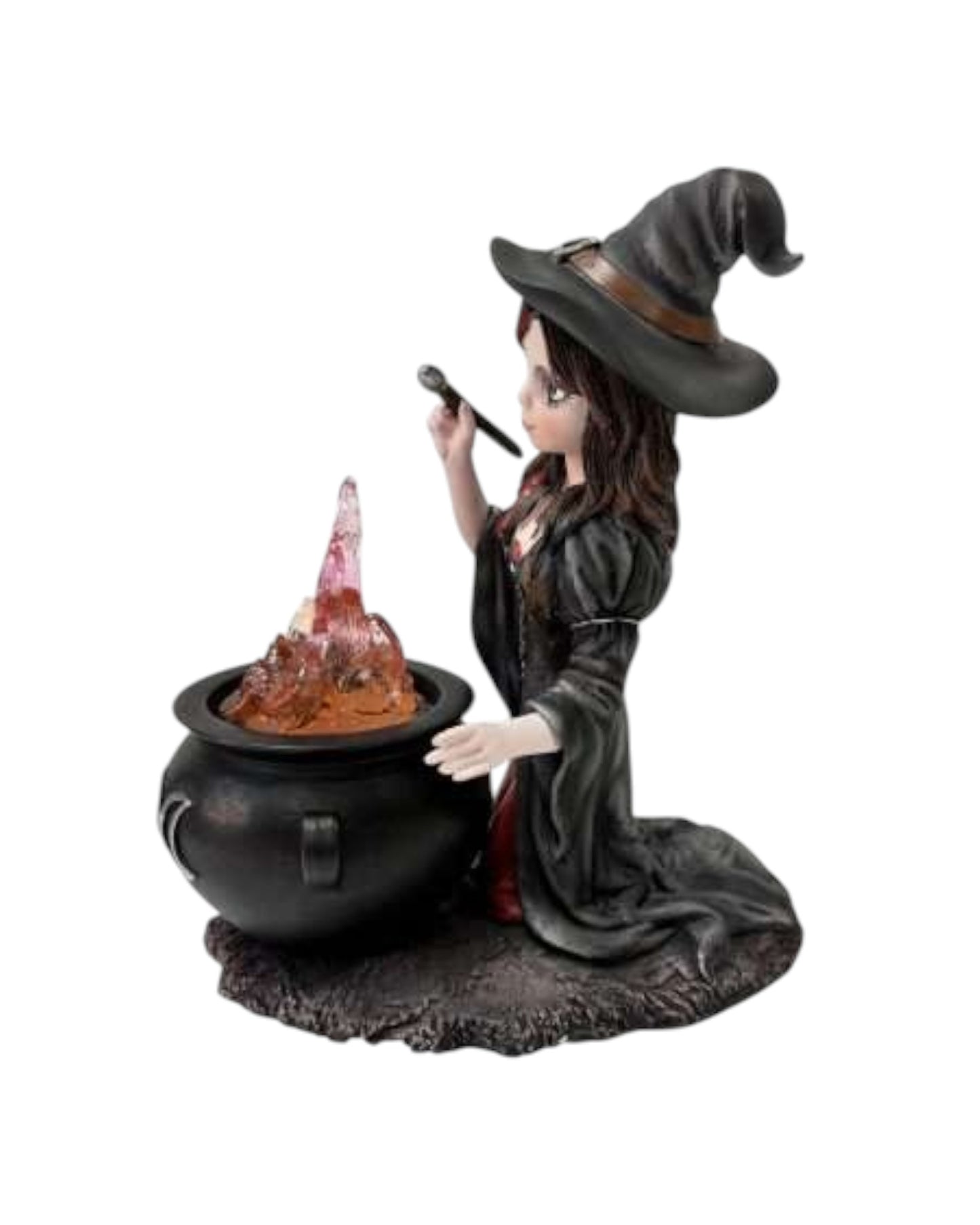 Witch with Brewing Cauldron