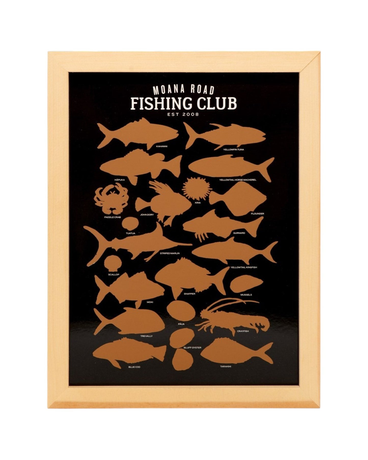 NZ Fishing Club - A3 Scratch Map
