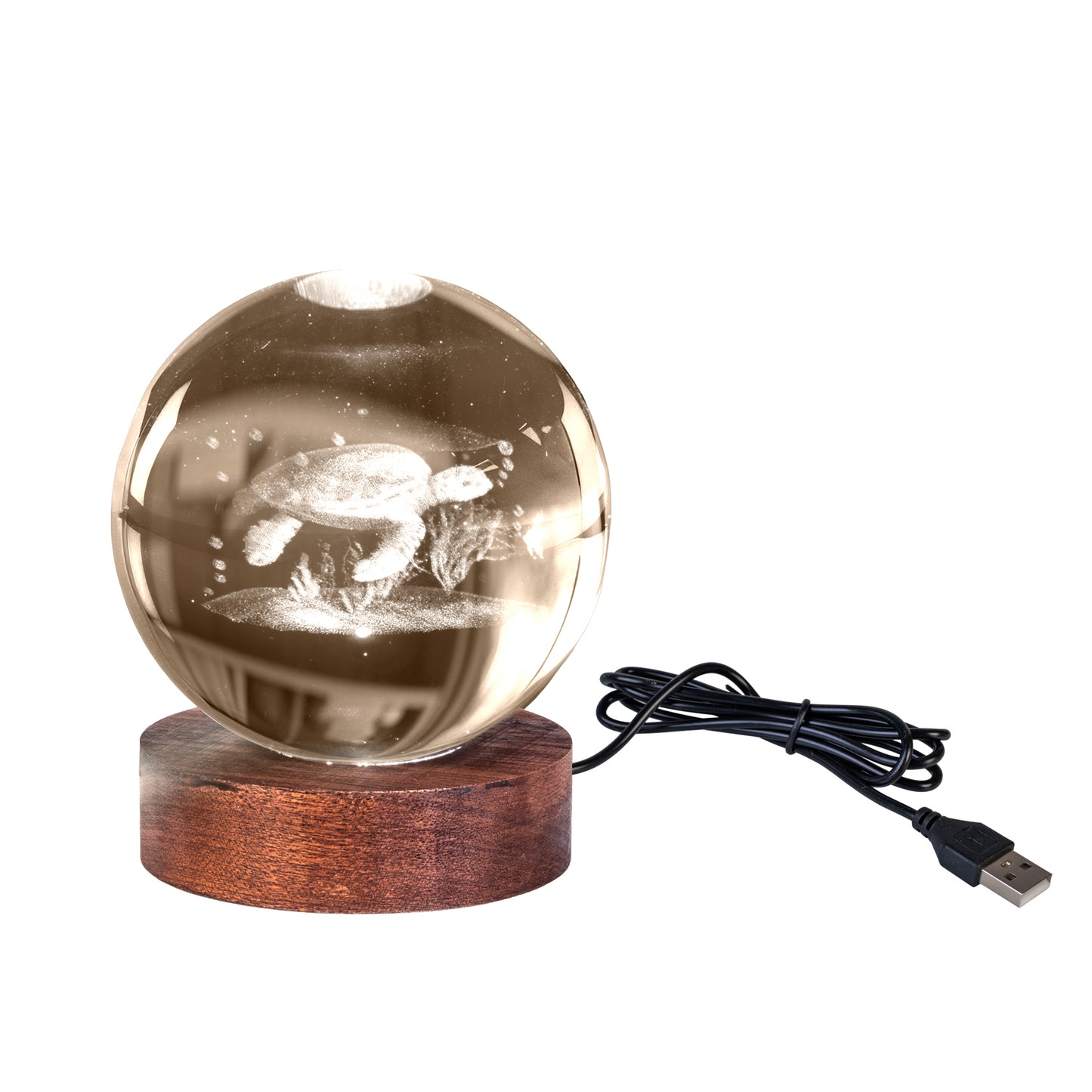 Turtle 3D Crystal Ball Lamp