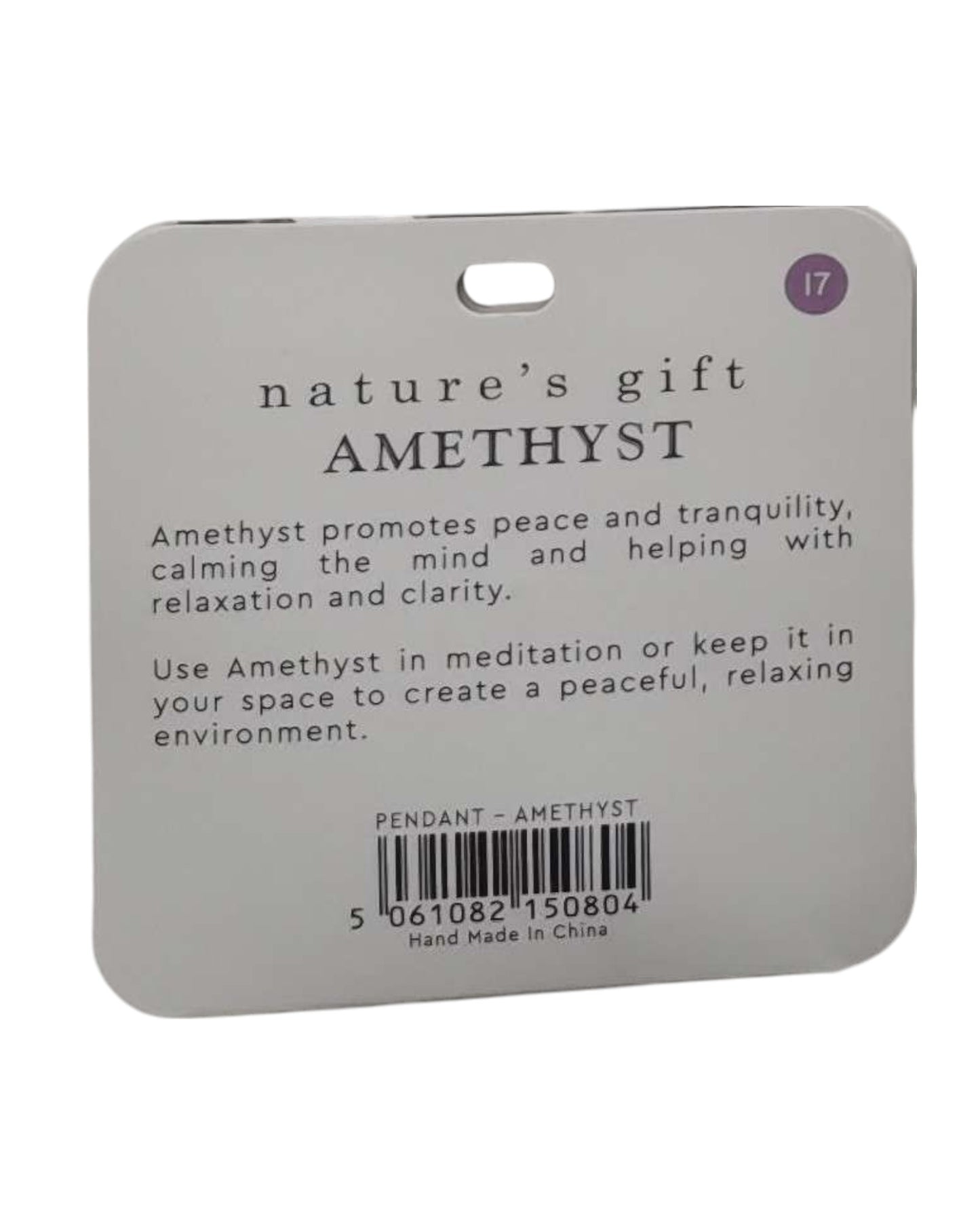 Amethyst- Peace & Tranquility Pendant