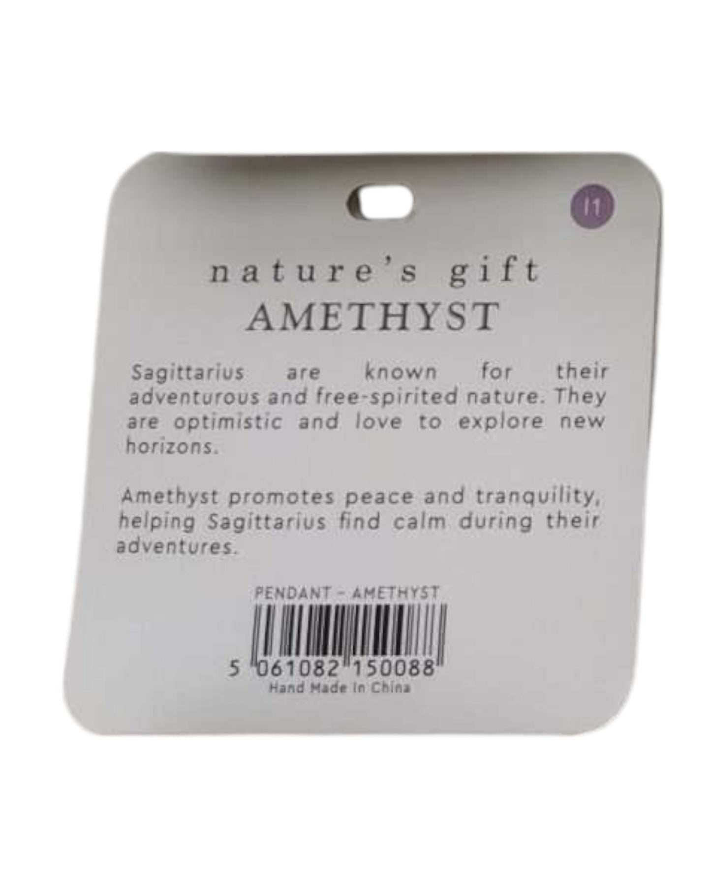 Amethyst- Sagittarius Pendant