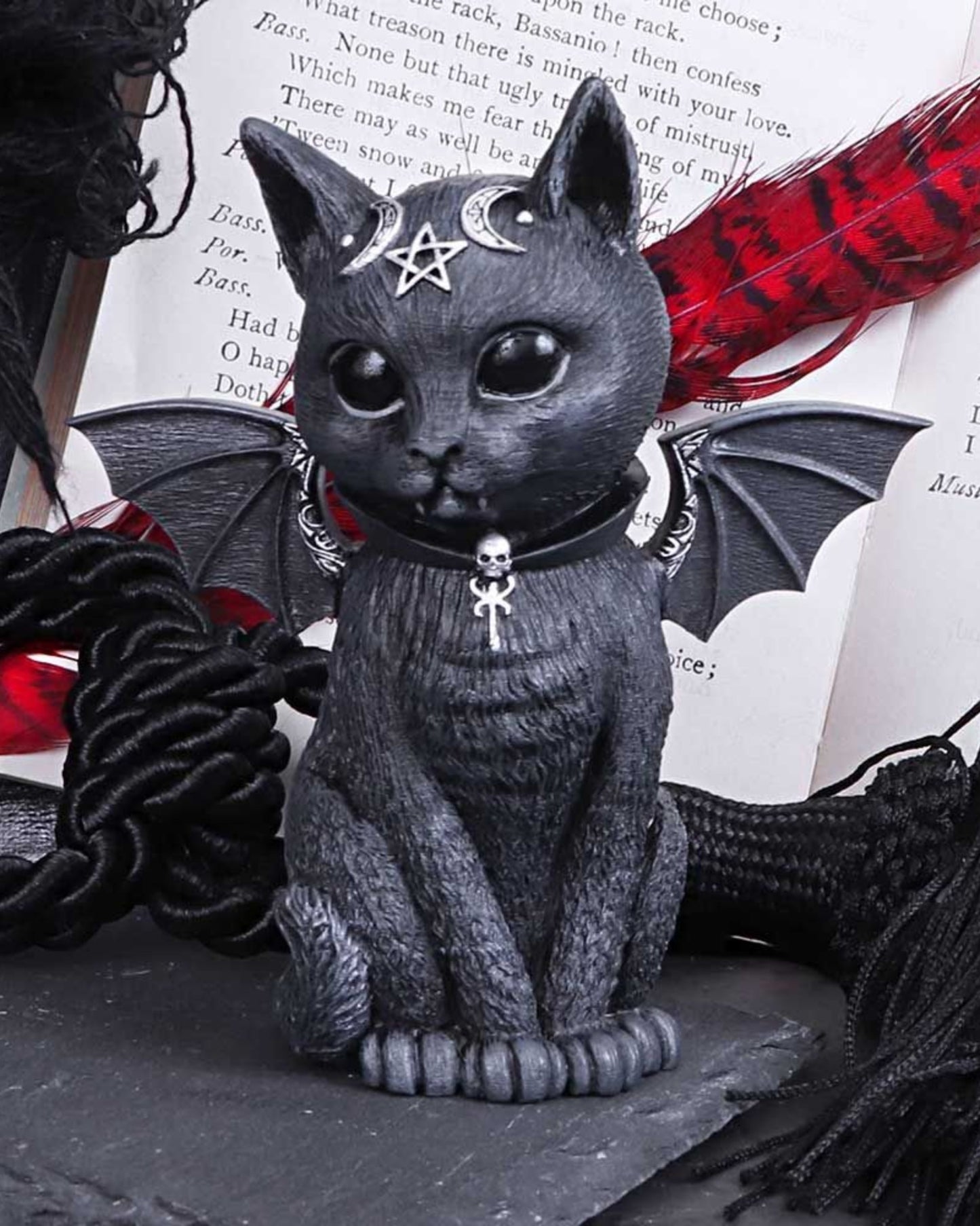Malpuss Winged Occult Cat Figurine 10cm