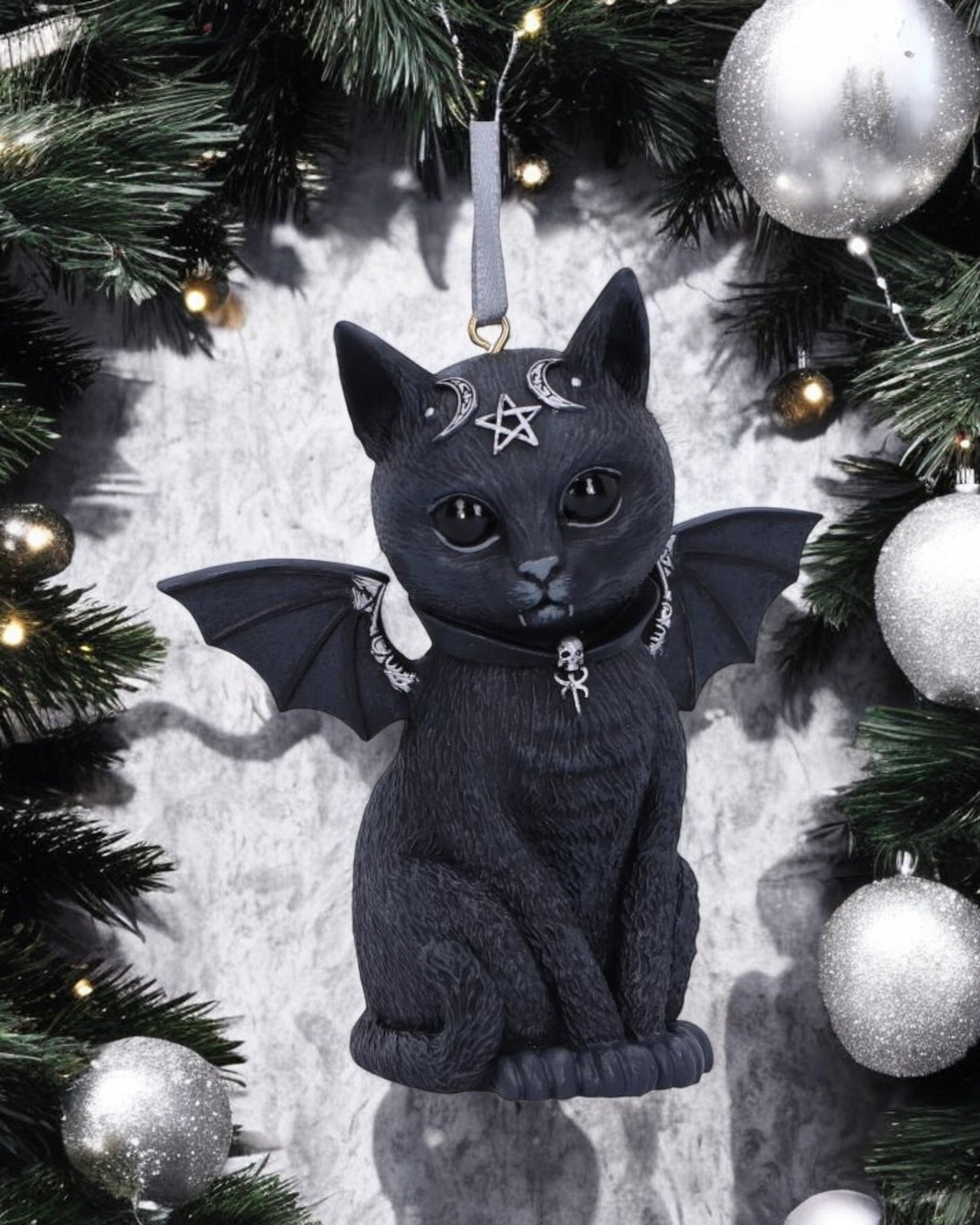 Malpuss Black Bat Cat Hanging