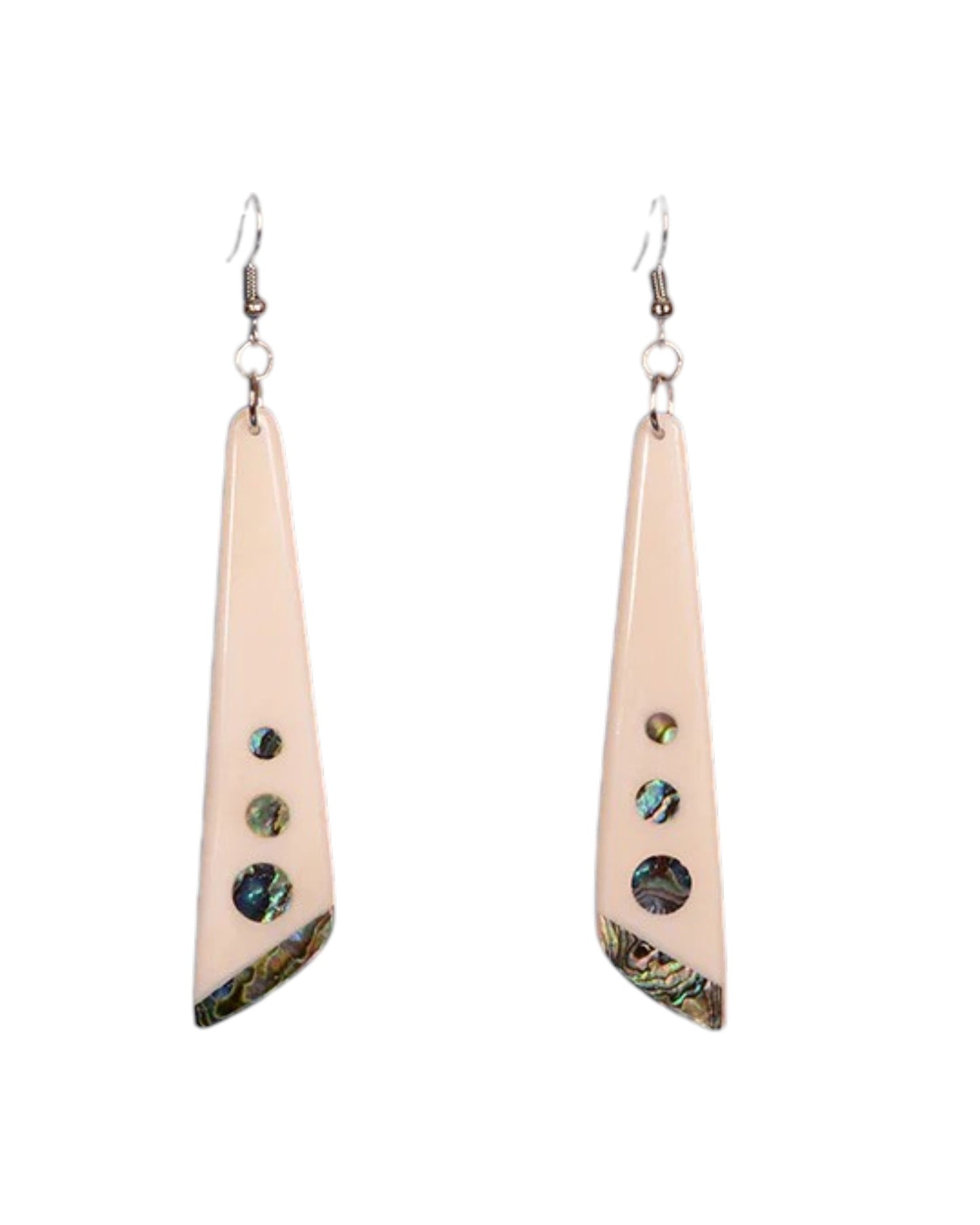 Bone earring with Paua inlay