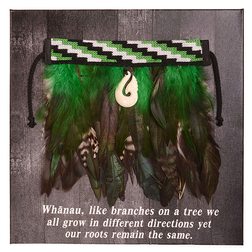 Mini Korowai on Canvas - Whanau