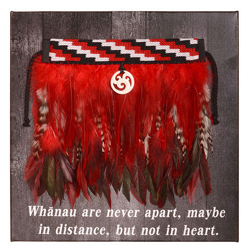 Mini Korowai on Canvas - Whanau are never apart
