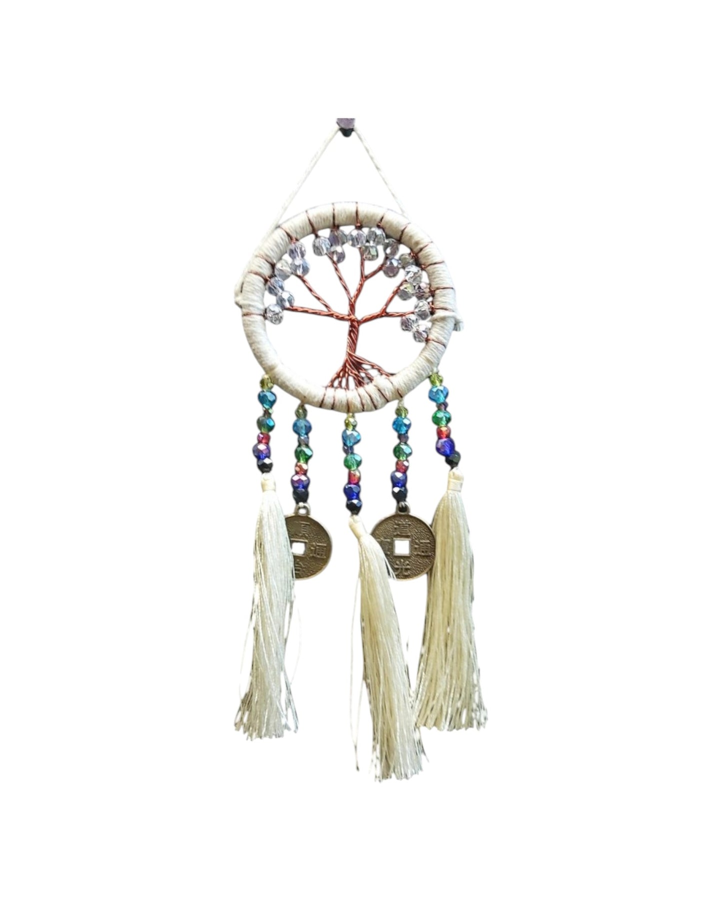 Dreamcatcher Tree of Life with Feng Shui Coins