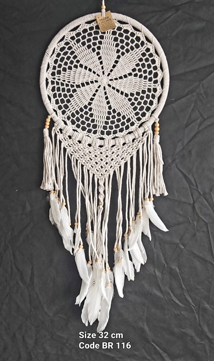 Dreamcatcher White Crochet Flower