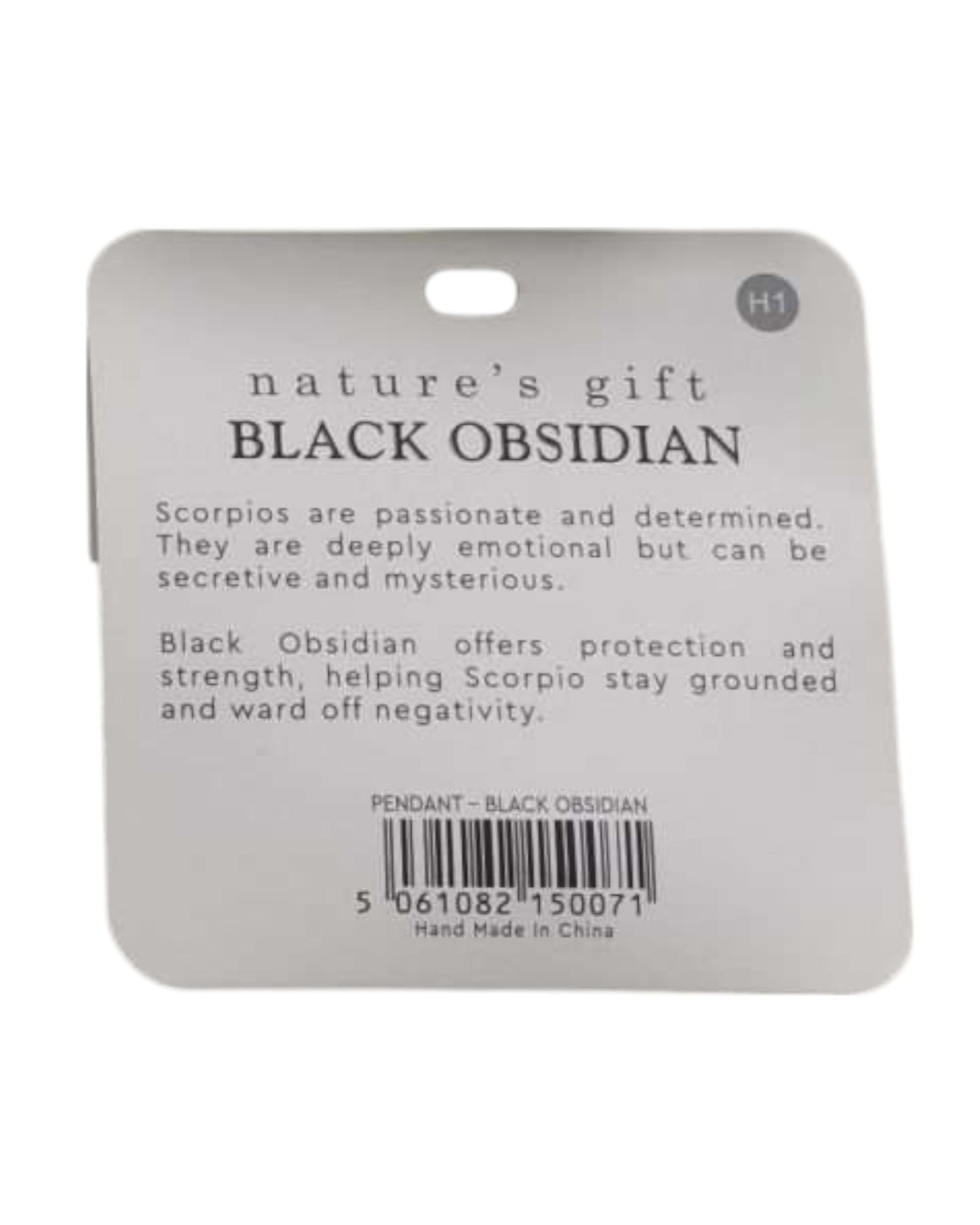 Obsidian- Scorpio Pendant