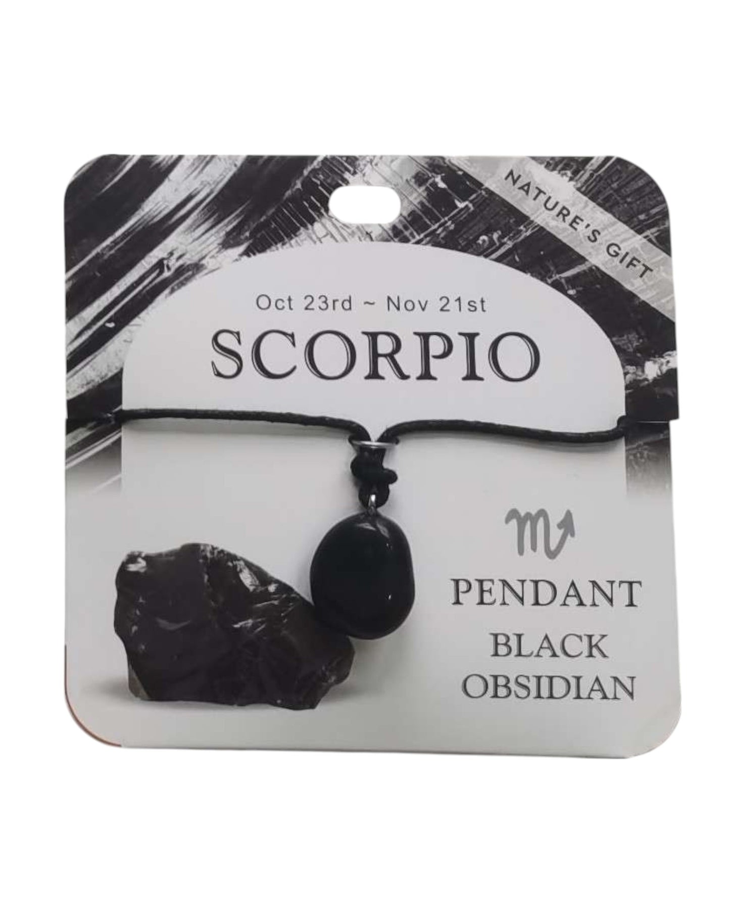Obsidian- Scorpio Pendant