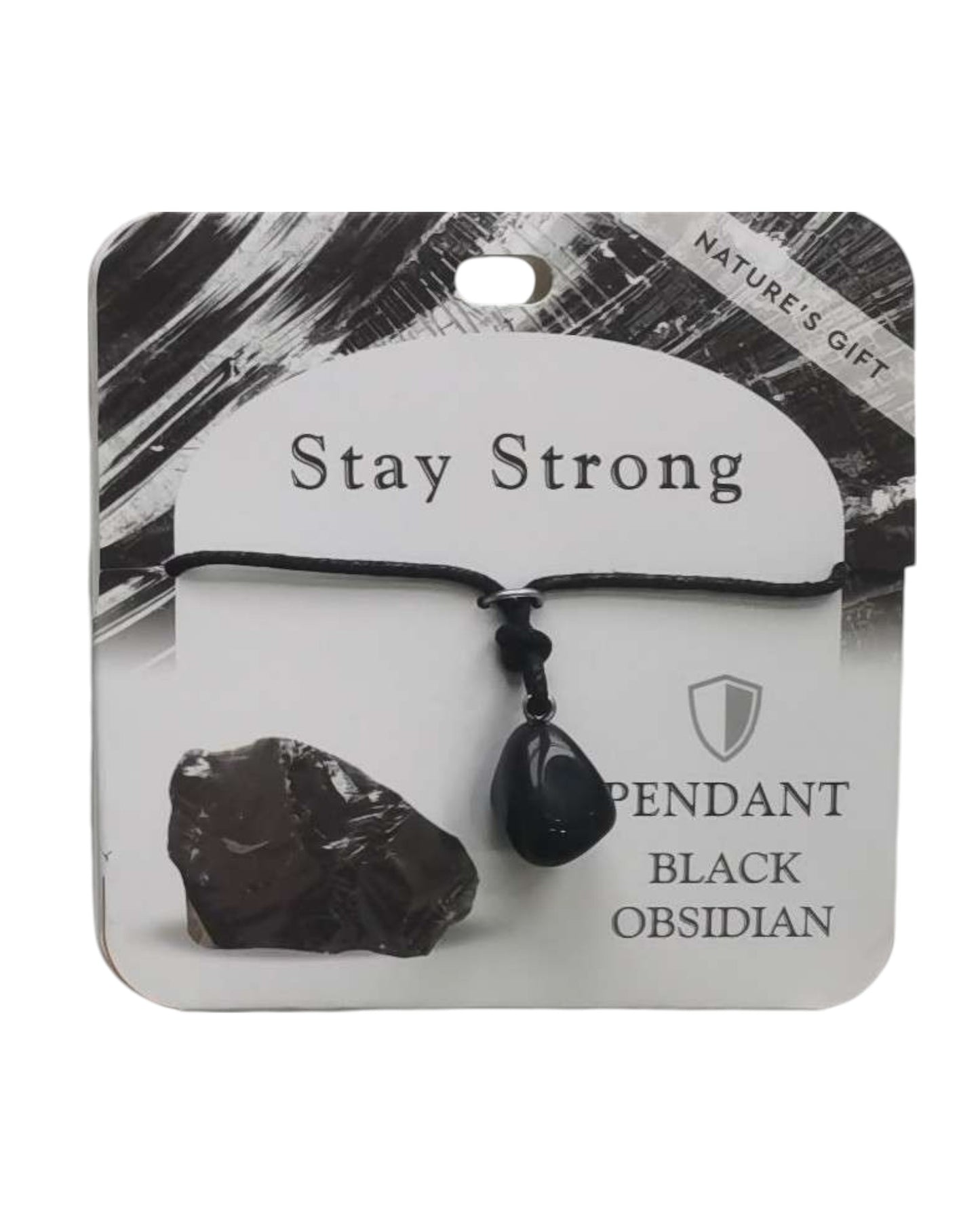 Obsidian- Stay Strong Pendant