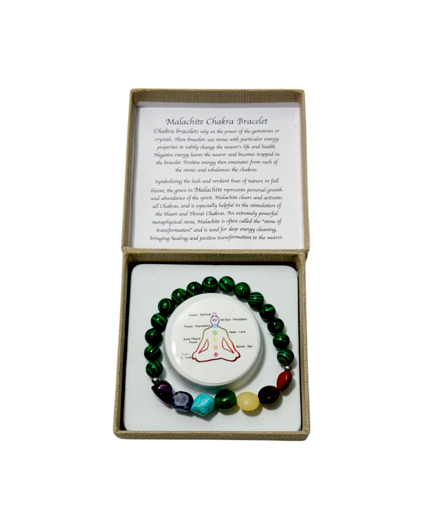 Chakra Tumblestones Bracelet Malachite