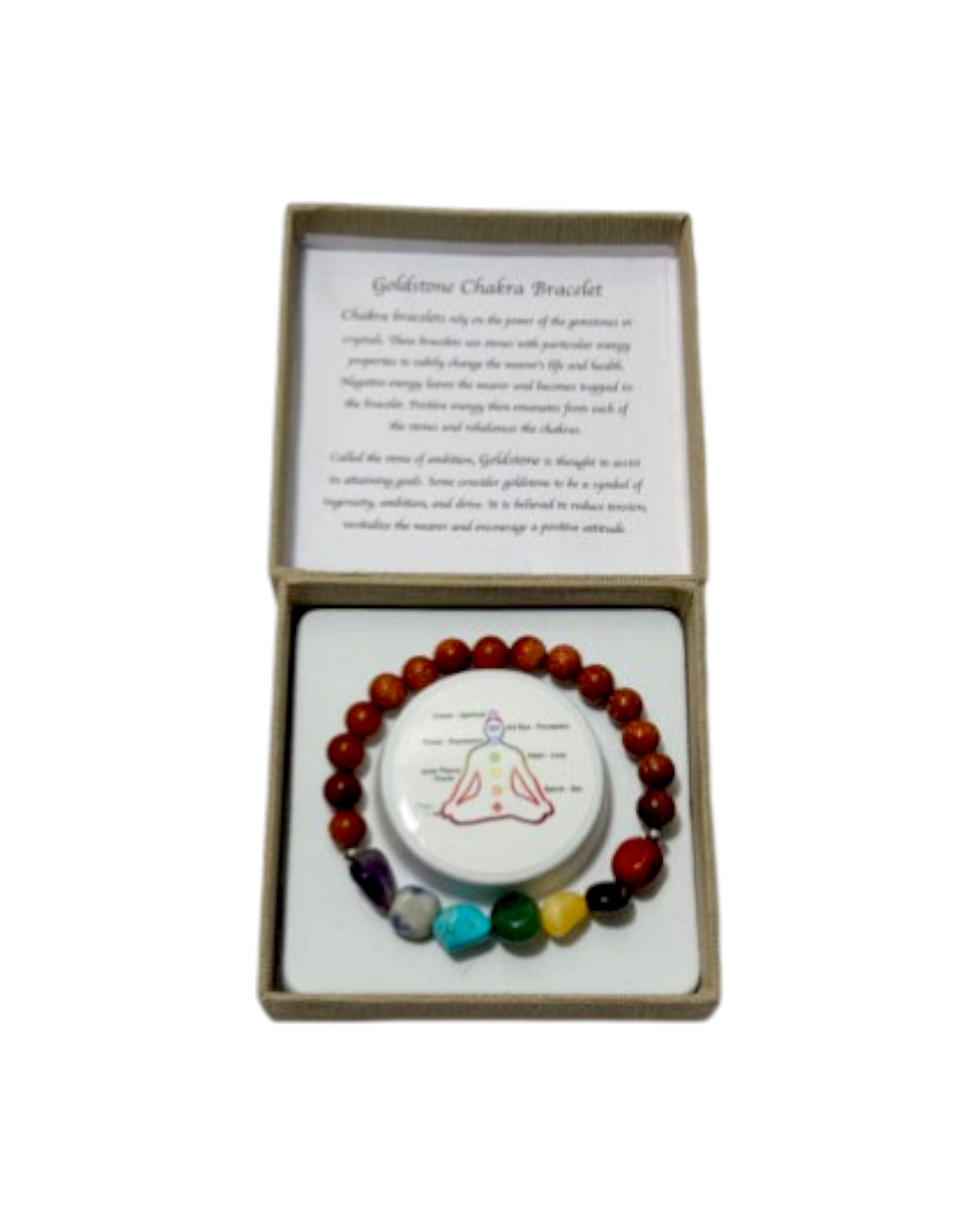 Chakra Tumblestones Bracelet Goldstone