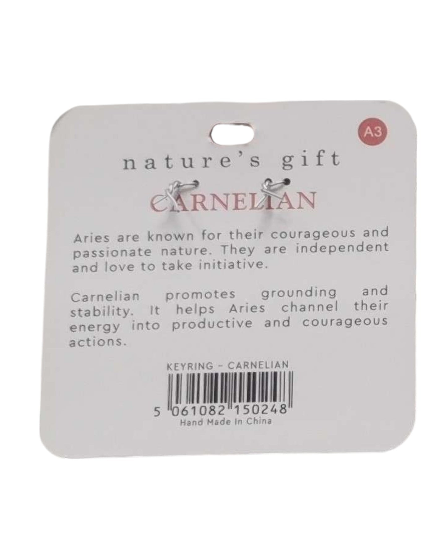 Carnelian- Aries Keyring