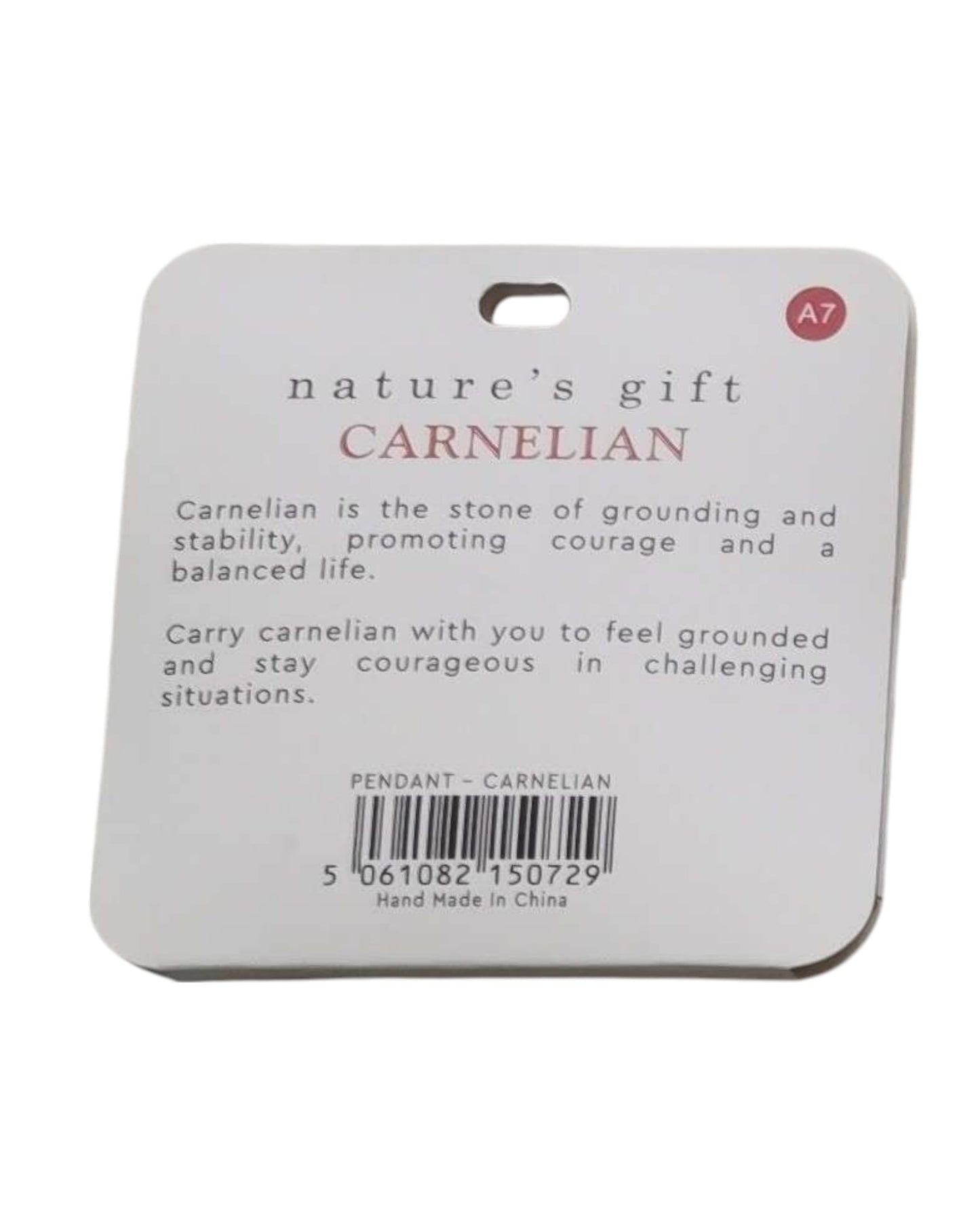 Carnelian- Grounding & Stability Pendant