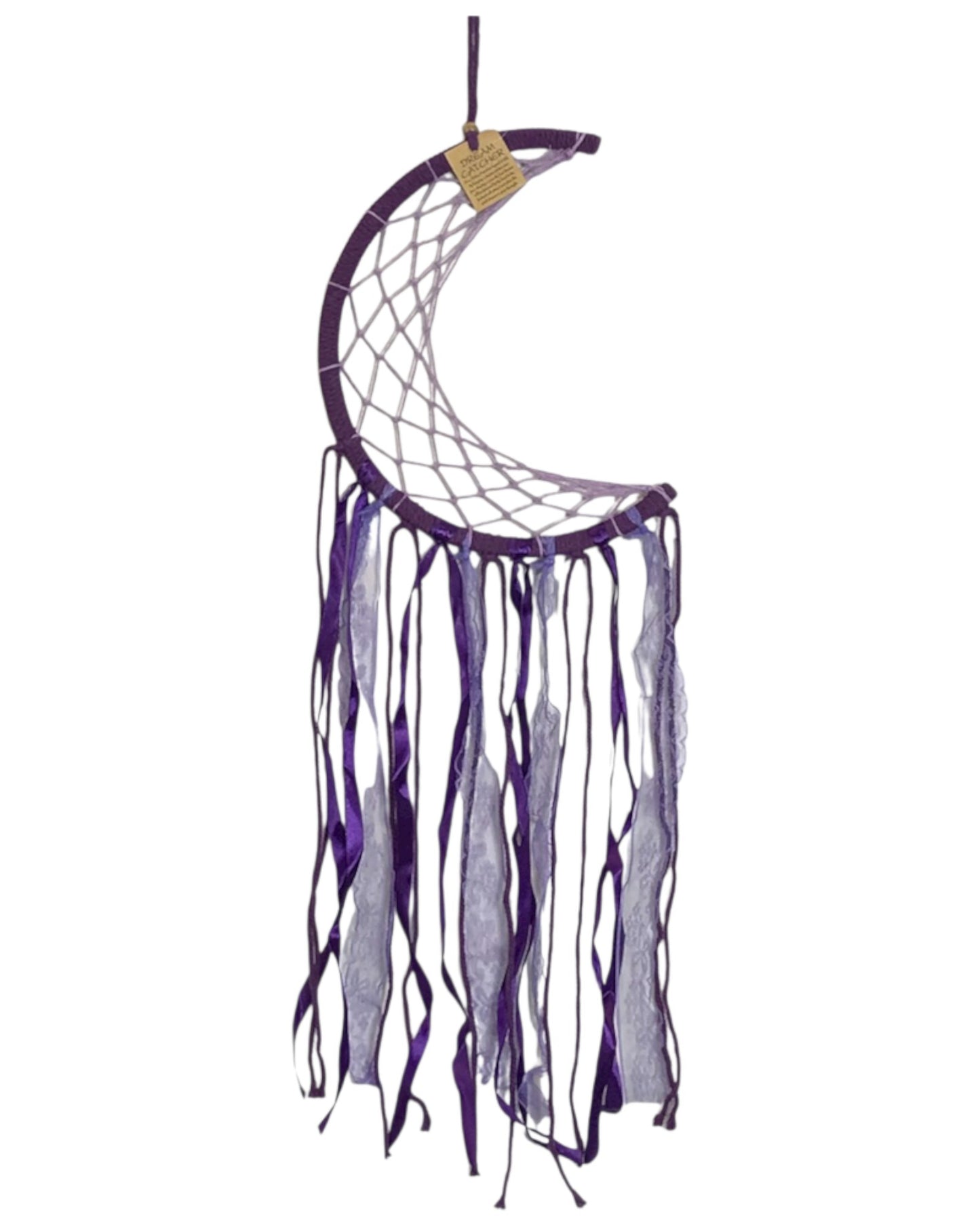 Purple Half Moon Dreamcatcher 27cm