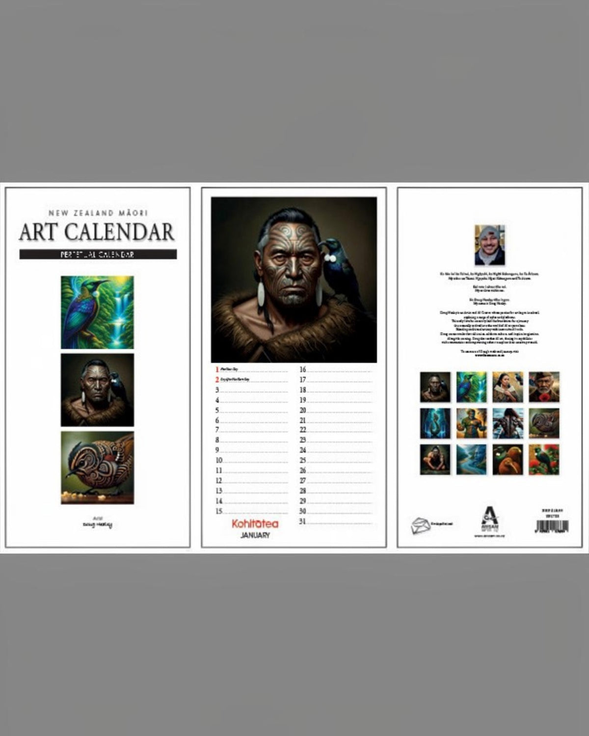 Doug Healey Calendar - Maori Artwork Perpetual Calendar