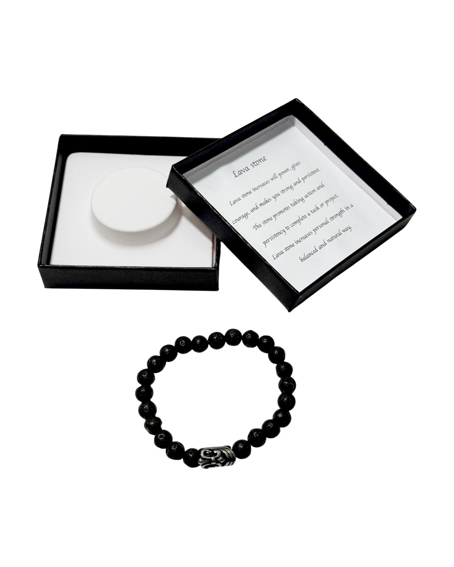 Men’s Bracelet Lava stone & Celtic Sword Bead