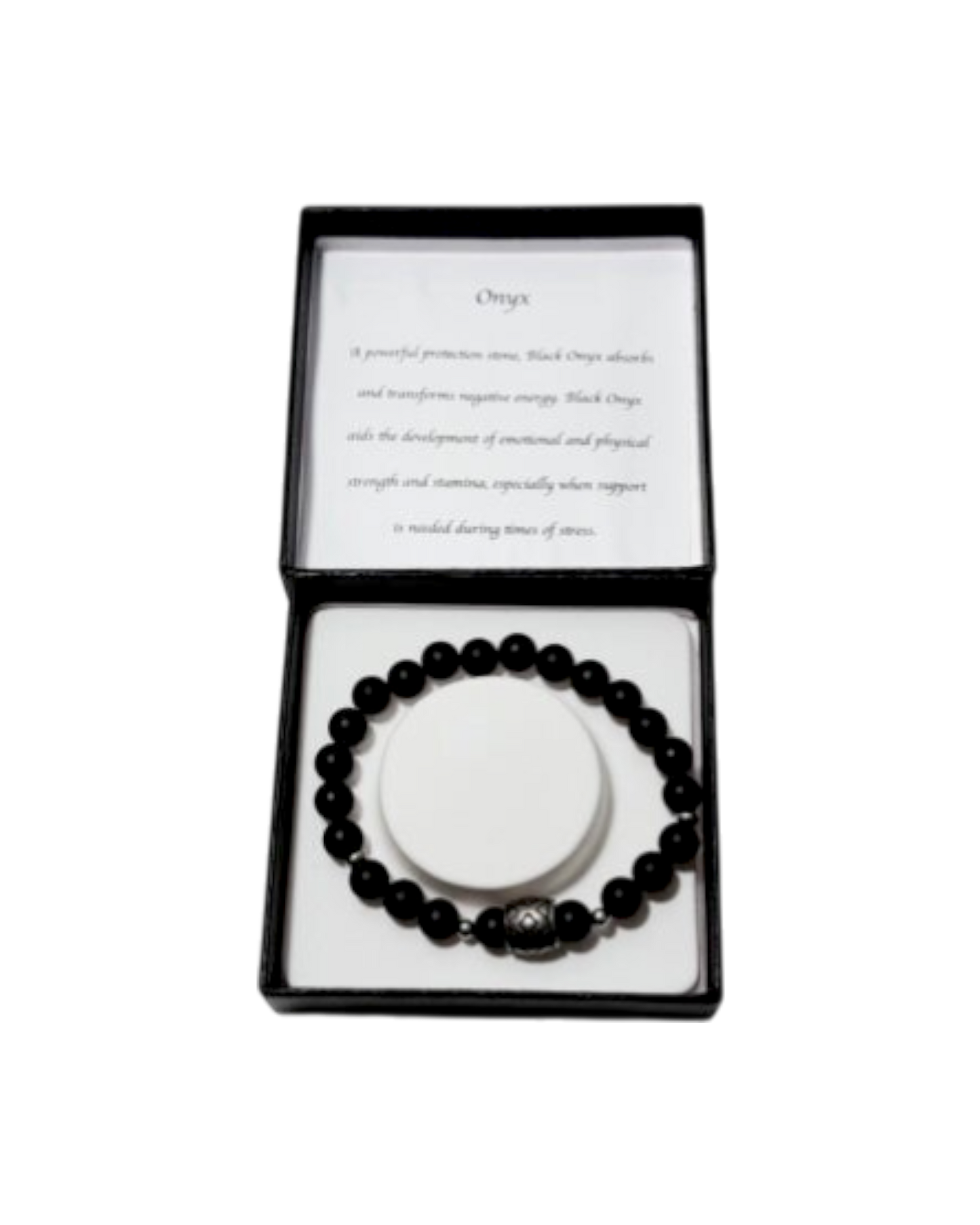 Men’s Bracelet Matte Onyx & Linked Squares Bead