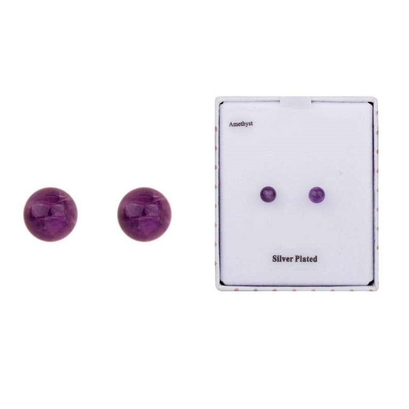 Equilibrium Amethyst Studs Gemstone NEW!