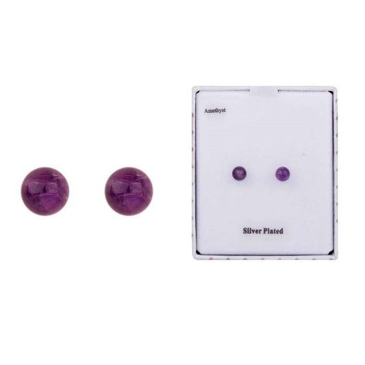 Equilibrium Amethyst Studs Gemstone NEW!