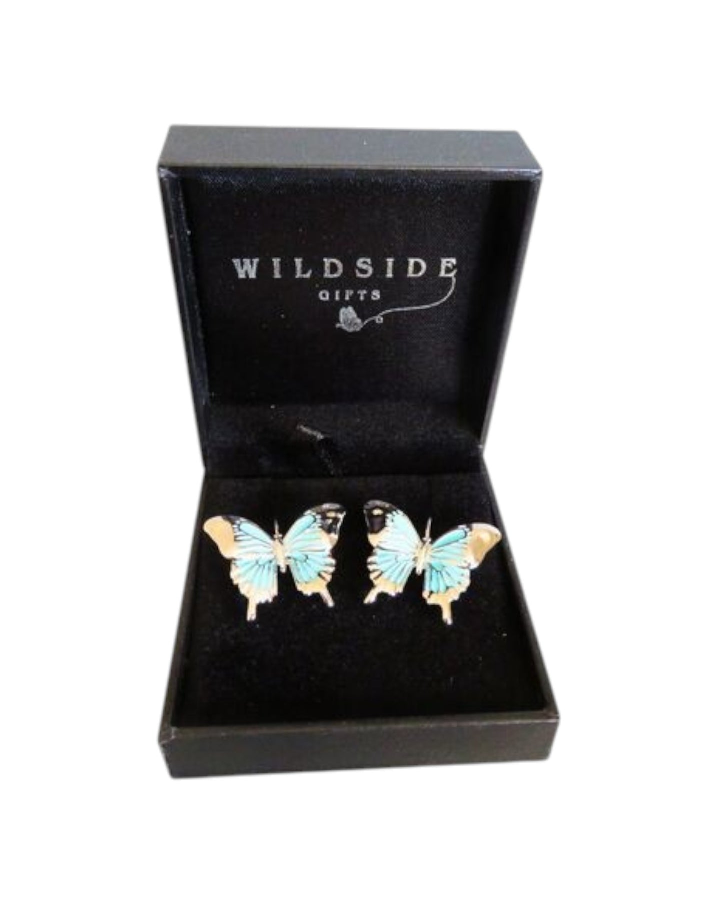 Blue Butterfly Drop Earrings