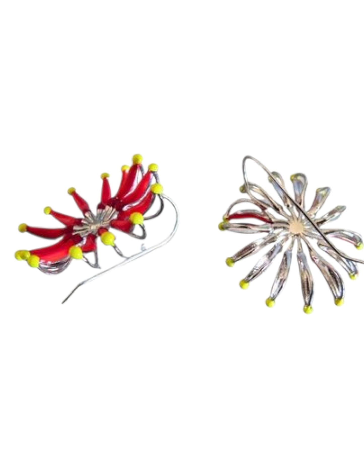 Firewheel Flower Drop Earrings