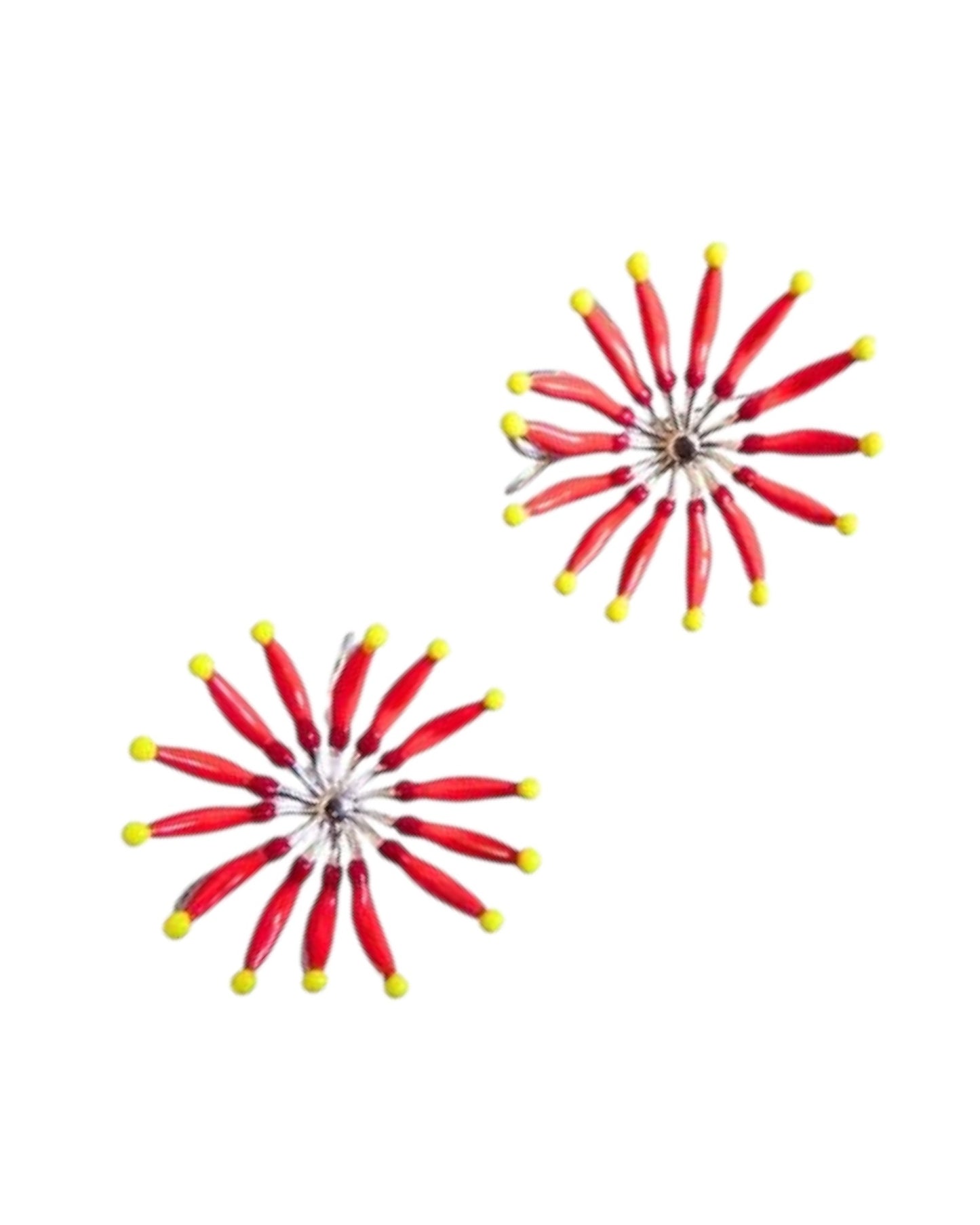 Firewheel Flower Drop Earrings