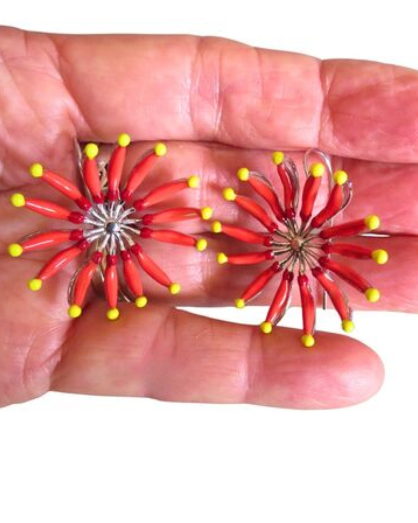 Firewheel Flower Drop Earrings