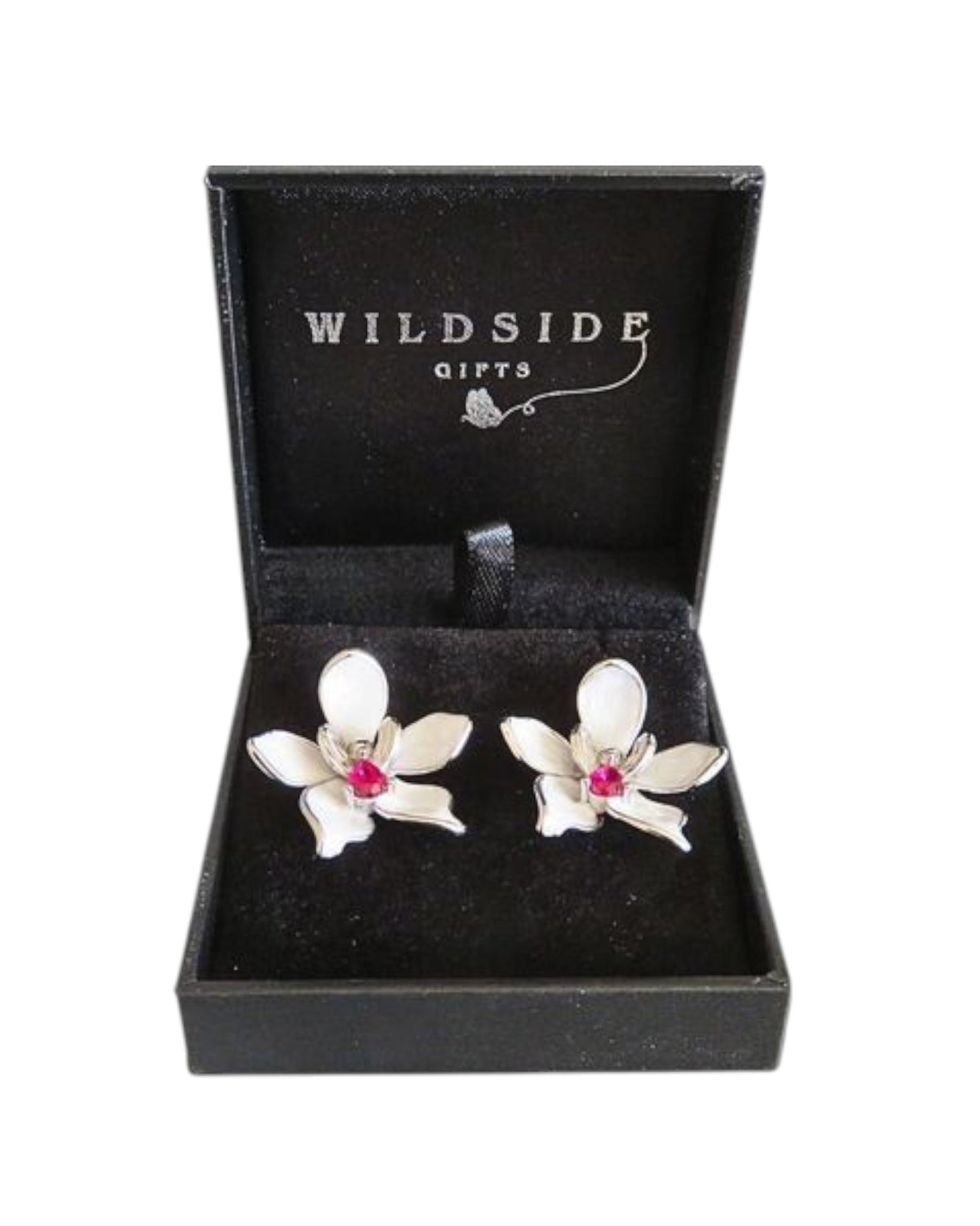 White Orchid Earrings