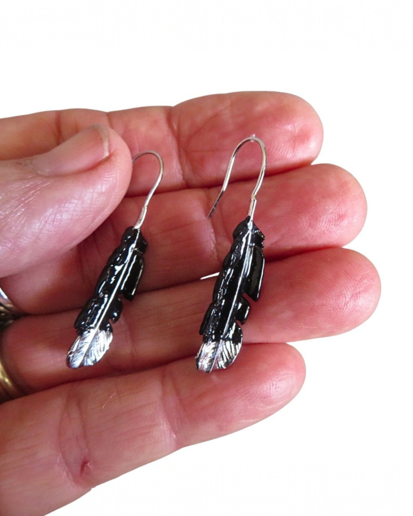 Huia Feather Drop Earrings