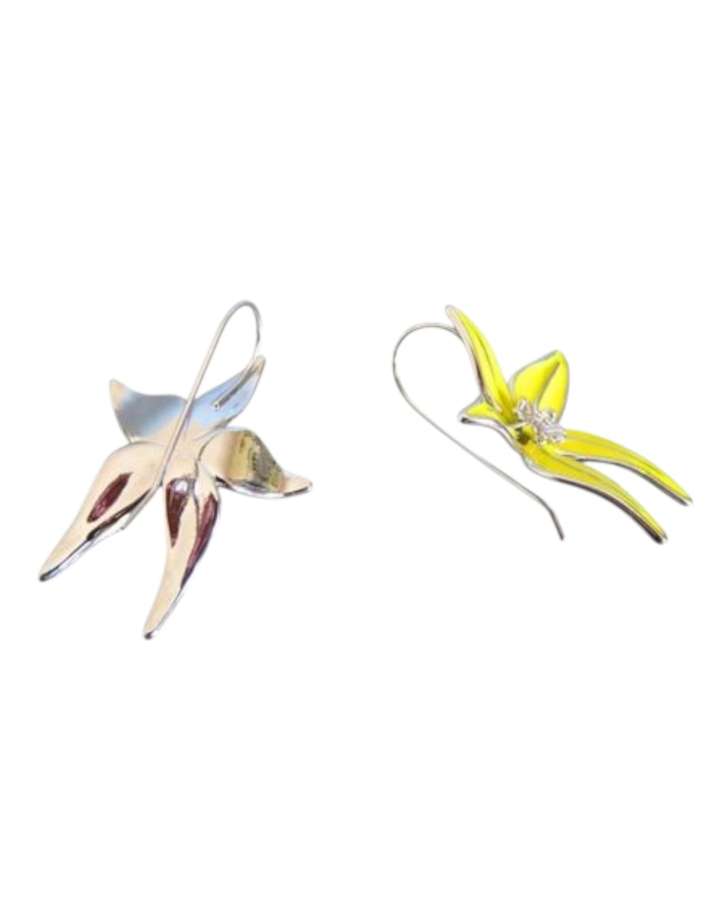 Cowslip Orchid Flower Earrings