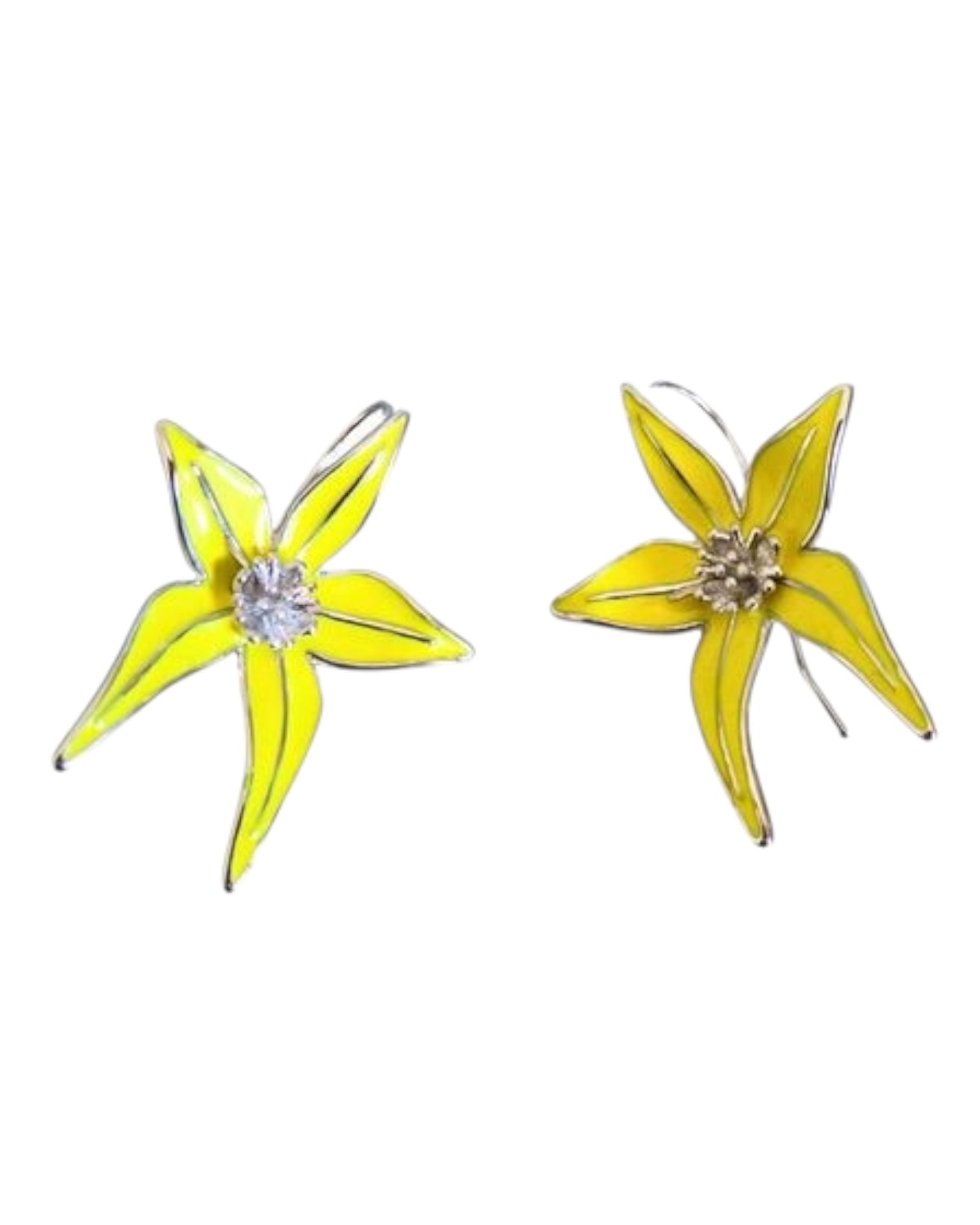 Cowslip Orchid Flower Earrings