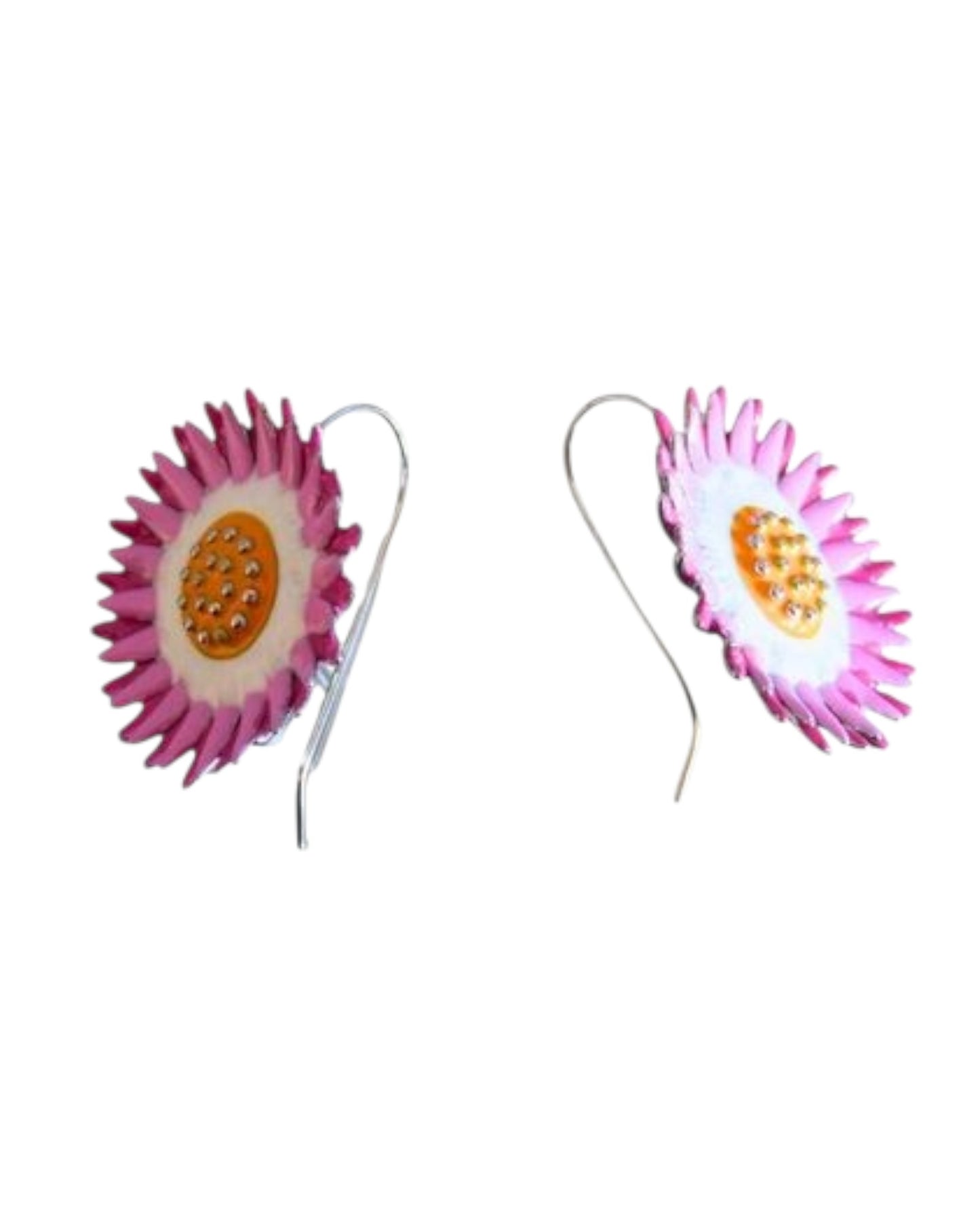 Pink Daisy Earrings