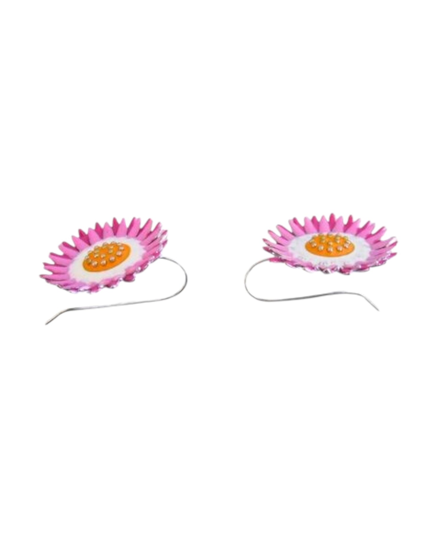 Pink Daisy Earrings