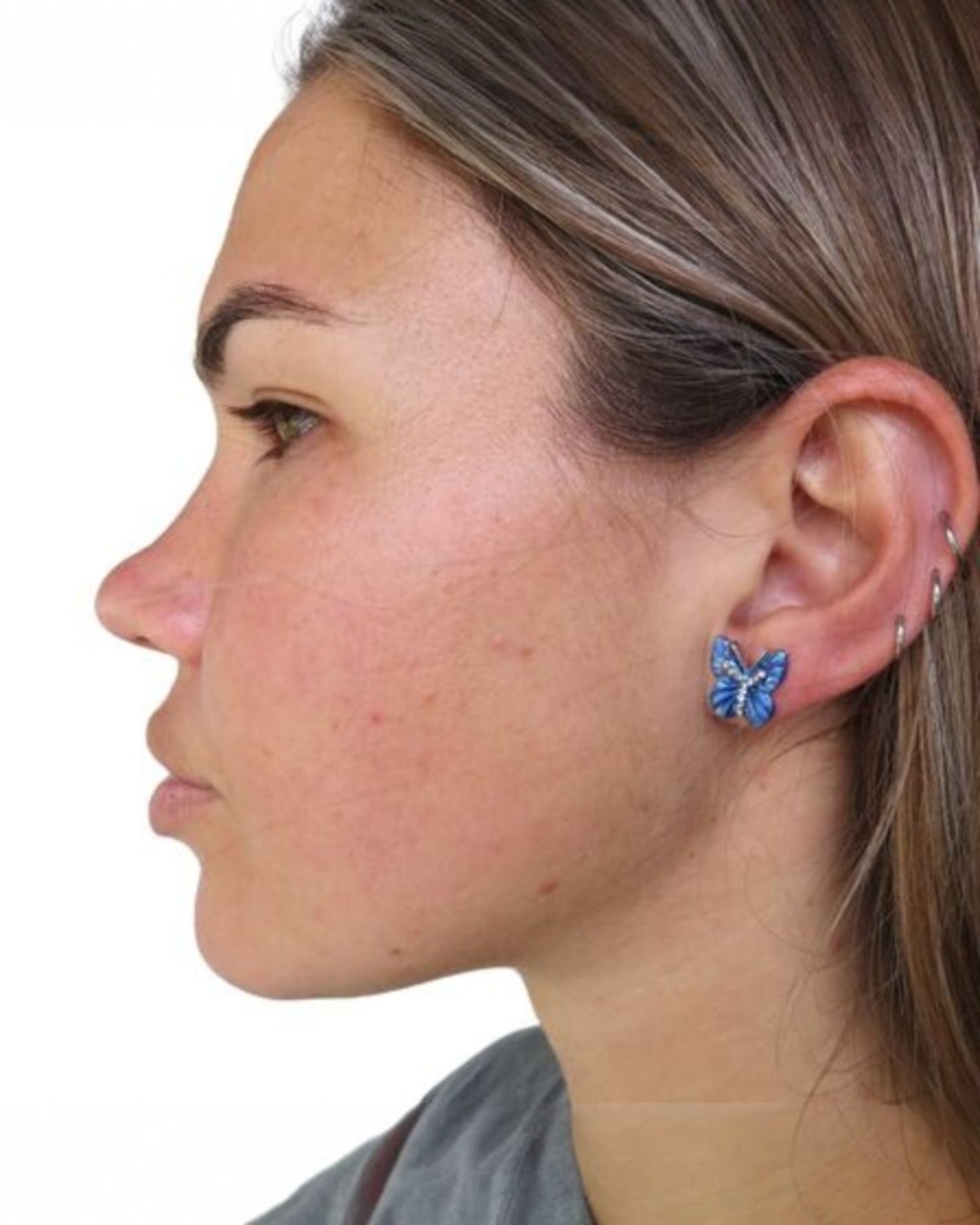 Blue Butterfly Stud earrings
