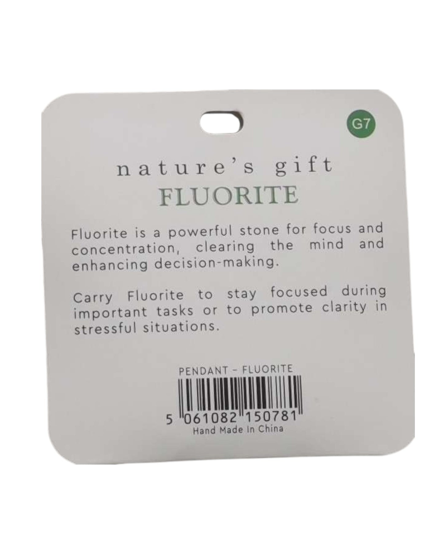 Fluorite- Focus & Concentration Pendant