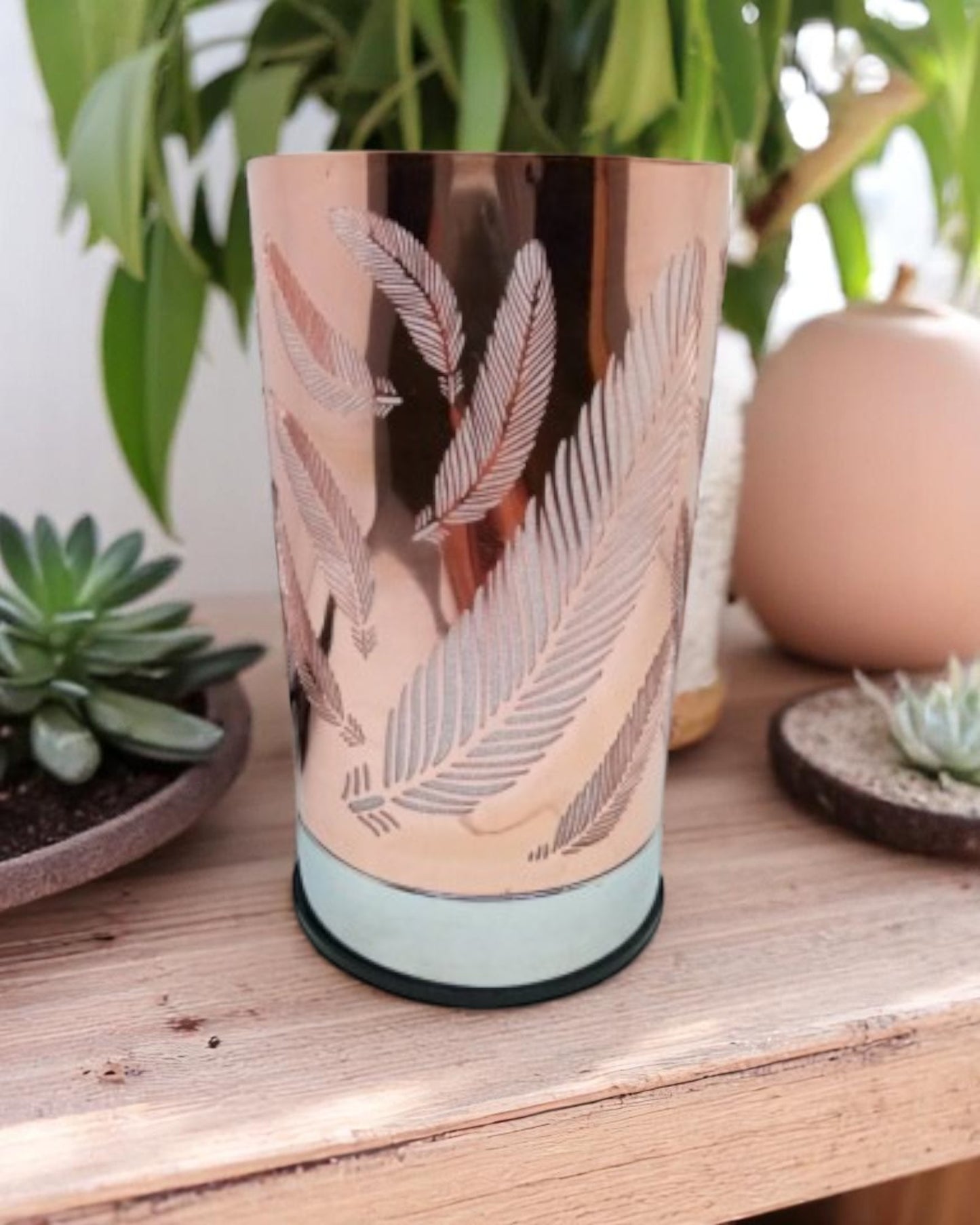 Feather Titanium Gold Touch Lantern