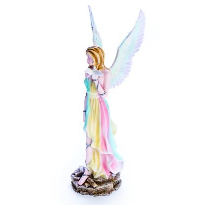 Large Rainbow Angel with Dove Figurine - LAST ONE