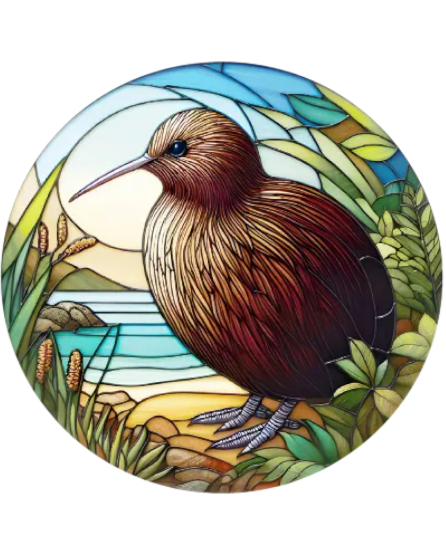 Kiwi Stained Glass Hanger