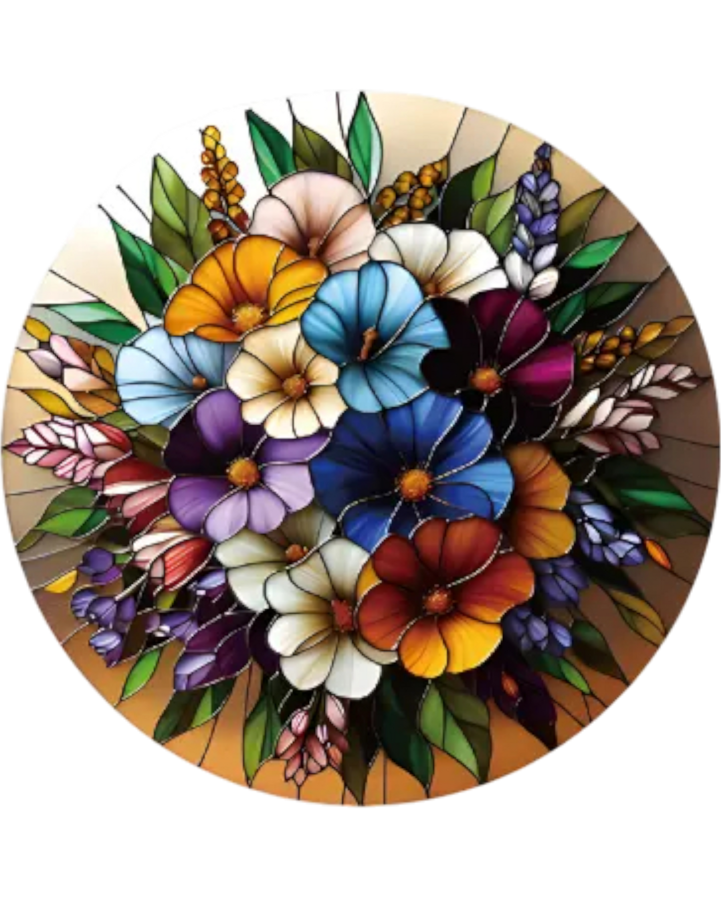 Floral Stained Glass Hanger