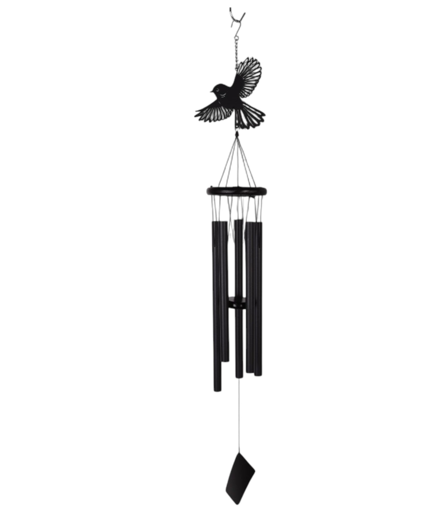 Fantail Wind Chime 40" Black NEW!