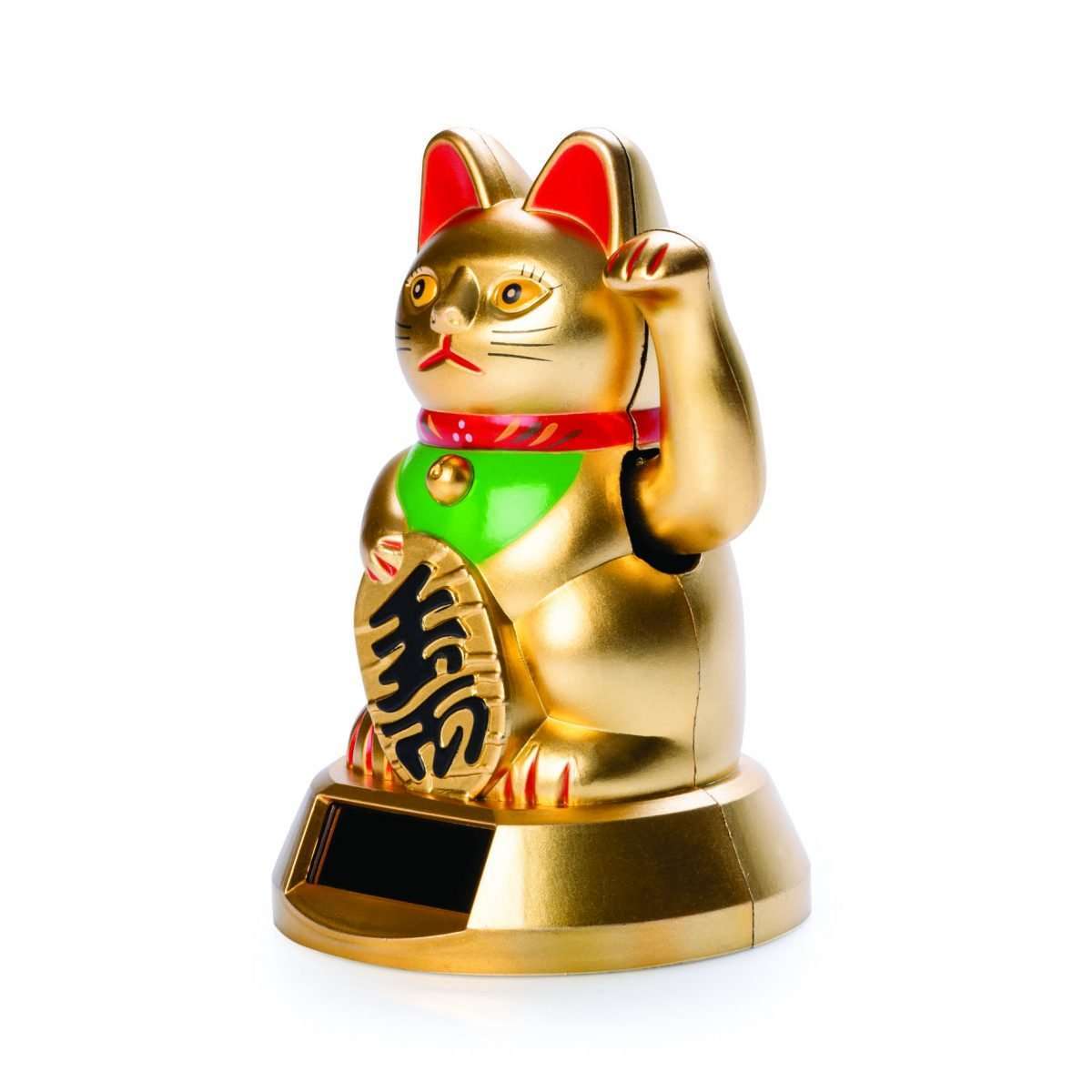 Golden Lucky Cat Solar Dancer