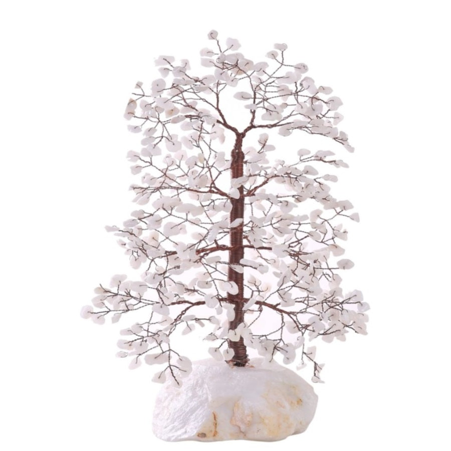 White Jade Crystal Tree White Jade Base 33cm